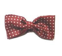 PAPILLON SETA BORDEAUX A POIS GRIGI CRAVATTA A FARFALLA UOMO PUNTINI MADE ITALY