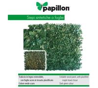 SIEPE SINTETICA Traliccio estensibile in legno con foglie "salisbury" 2x1mT
