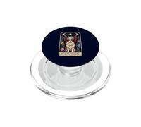 Papillon Tarocchi Floreale Celeste Cane Art Cottagecore PopSockets PopGrip per MagSafe