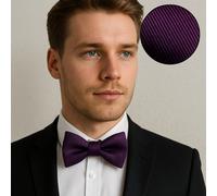 Papillon Tuxedo Collo Pre-Infilato Uomo Prugna Viola Formale Prom 740 UK