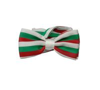 Papillon uomo a righe bianco rosso verde colori bandiera italiana farfalla seta