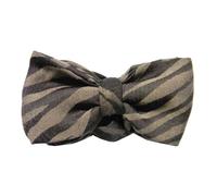 PAPILLON UOMO ZEBRATO SETA VISC STILE SAFARI NOVITA CRAVATTA A FARFALLA ANIMAL