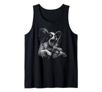 Papillon, violinista che suona il cane, amante dei cani Canotta