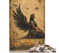 Papiro della dea alata egiziana Puzzle 1000 Pezzi, Gioco Puzzle | Motivo della figura mitologica, Gioco, Gioco Puzzle, Stile deserto antico, Antica arte egizia, Motivo Decorativo, 70x50cm.