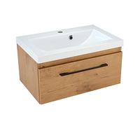 paplinskimoebel Mobile da bagno - Mobile da bagno - Armadio lavabo + lavabo in ghisa minerale 60 x 39 x 32 cm lavabo con mobiletto lavabo - Armadietto da bagno