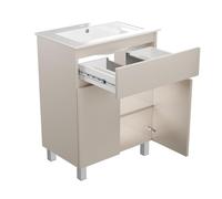paplinskimoebel - Mobile lavabo Ariza TOP, sospeso o indipendente, largo 60 cm, senza lavabo, con cassetto, per lavabo da appoggio - Cashmere, Beige opaco