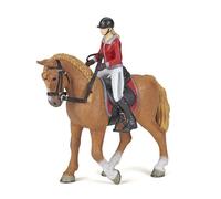 Papo -Dipinta a mano- figurina-Cavalli, puledri e pony-Cavallo in passeggiata con cavallerizza-51564-Collezione -Adatto a bambini e bambine - A partire dai 3 anni di età