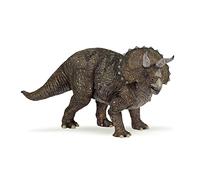 Papo 55002-Triceratopo Les DINOSAURES Animali Domestici Statuetta, Colore Marrone-Rosso, 55002