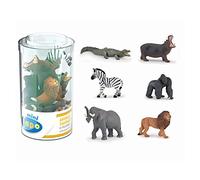 (TG. 6 pcs) Papo Animals 33020-Mini Set 1, PVC, Colore Mini Tubo Animali Selvagg