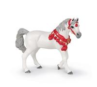 Papo -Dipinta a mano- figurina-Cavalli, puledri e pony-Cavallo arabo bianco in tenuta da parata -51568-Collezione -Adatto a bambini e bambine - A partire dai 3 anni di età