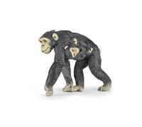 PAPO -Dipinta a mano- figurina-Fauna Selvatica -Chimpanzee con cucciolo-50194-Collezione -Adatto a bambini e bambine - A partire dai 3 anni di età
