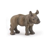 PAPO -Dipinta a mano- figurina-Fauna Selvatica -Rinoceronte cucciolo-50035-Collezione -Adatto a bambini e bambine - A partire dai 3 anni di età