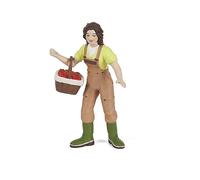 Papo- Fermière au Panier Figurine Statuetta, Colore Giallo-Verde-Beige, 39219
