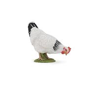Papo- Pickendes Weißes Huhn Statuetta, Colore Bianca e Nera-Rosso, 6,5 x 2,5 x 4,9 cm, 51160