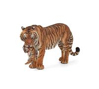 PAPO - Figura Tigre con Cucciolo - Animale Selvaggio per Bambini dai 3 Anni - Mamma Tigre Dipinta a Mano - Plastica Resistente - Collezione La Vita Selvaggia - Felino Realistico Educativo - 50118