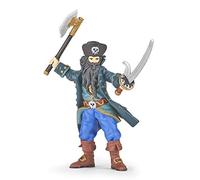 Papo - Figurina pirata - Barbe Noire, Pirate Légendaire, Giocattolo per bambini dai 3 anni - Immersione nelle avventure piratesche e nelle storie marittime