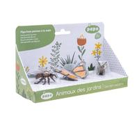 PAPO Set di 3 figure - Animali da giardino - L'ape, la lumaca e la farfalla