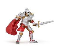 PAPO Medieval-Fantasy animaux Cavaliere con Maschera di Ferro, 36031, Colore Rosso-Argento