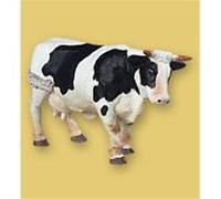 Papo Mucca in Piedi Nero e Bianco