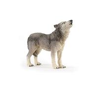 PAPO - Figurina lupo che ulula - Figurina in plastica realistica - Da 3 anni - Animali selvatici - Dipinti a mano - Dettagli fedeli - Durevole ed educativo - Giocattolo per bambini - Idea regalo