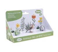 PAPO Set di 3 figure - Animali da giardino - Il bruco, il riccio e l'uccello