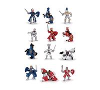 Papo -Dipinta a mano- figurina -Mini PLUS Cavalieri (Tubo, 12 pz)-33022-Collezio