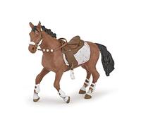 Papo Winter Riding Girl Horse Statuetta, Marrone-Nero, oner Size