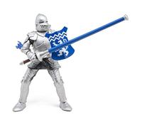 Papo -Dipinta a mano- figurina-Medioevo Mitico-Cavaliere leone con lancia-39760-Collezione -Adatto a bambini e bambine - A partire dai 3 anni di età, Multicolore