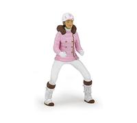 Papo - Statuina di cavallo - Cavalière Fashion Hiver, Passione equestre, Giocattolo per bambini a partire da 3 anni