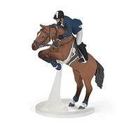 Papo - Figurina di cavaliere e cavallo da salto, passione equestre, giocattolo per bambini dai 3 anni - introduzione allo sport e alle competizioni equestri