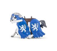 Papo - Statuetta animale - Leone Cavaliere Cavallo con lancia, Fantastiche avventure medievali, Giocattolo per bambini dai 3 anni - Eroi e leggende dipinti a mano