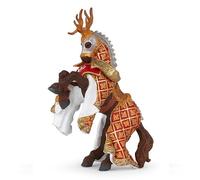 Papo - Statuetta Cavallo del Maestro d’Armi con Cimiero Cervo Realistica - 3 Ann