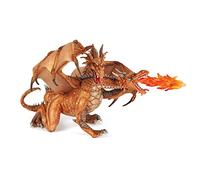 PAPO - Statuetta Drago Oro a Due Teste Realistica - 3 Anni + - Collezione Fantastico & Medievale - Gioco Creativo Creatura Leggendaria - Idea Regalo Giocattolo Bambina Bambino - 19.5 Cm