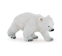 PAPO -Dipinta a mano- figurina-Fauna Selvatica -Bebè Orso polare cammina -50145-Collezione -Adatto a bambini e bambine - A partire dai 3 anni di età