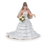Papo Figurina Sposa 38819 – Dipinta a mano, Vestito ricamato, Bianco, da 3 anni