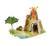 Papo - Terra dei dinosauri, ambiente di gioco per figurine per bambini da 3 anni - Tavolo da gioco educativo per l'esplorazione della preistoria