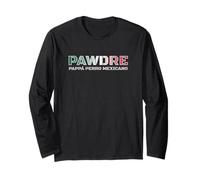 PAPPÁ PERRO MEXICANO. PAWDRE Mexican Flag. Dog Dad Maglia a Manica
