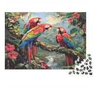 Pappagalli Foresta Tropicale Puzzle 1000 Pezzi Carta per Adulti Scena Natura Gioco di Puzzle per Famiglia Regalo 70x50cm/1000pcs