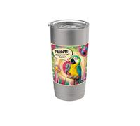Pappagalli perché i cani non possono rispondere Funny Bird Baby Parrot Bicchiere termico in acciaio inox doppia parete