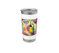 Pappagalli perché i cani non possono rispondere Funny Bird Baby Parrot Bicchiere termico in acciaio inox doppia parete