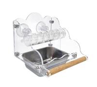 Pappagalli Trasparenti Per Distributori Di Alimentazione: Gabbia Di Alimentazione Rotanti Con Asta Di Bolle, Ciotole Protette Con Spruzzi | Per Gabbia Di Av