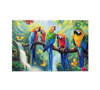Pappagalli tropicali giganti e giungle di fiori esotici 1000 pezzi puzzle per adulti puzzle in legno per adulti regali decorazione della casa
