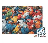 Pappagalli tropicali Puzzle 1000 Pezzi Carta Puzzle per Adulti Gioco di Puzzle 1000 Pezzi Giungla colorata Relax Famiglia Regalo 52x38cm/1000pcs