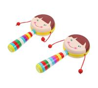 Pappagallo a Mano in Legno 2 Pezzi, Design Cartone per Bimbi | Leggero e Delicato sulla Pelle, per Comunicazione Genitore-figlio, Stimola i Primi Sogni Musicali Colore Casuale