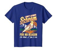 Pappagallo Calopsite Parrocchetto Maglietta, Bambini, Blu Reale, 6 Anni