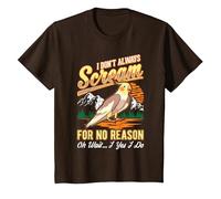 Pappagallo Calopsite Parrocchetto Maglietta, Bambini, Marrone, 6 Anni