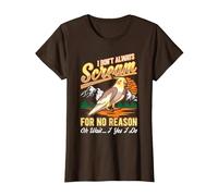 Pappagallo Calopsite Parrocchetto Maglietta, Donna, Marrone, XS