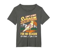 Pappagallo Calopsite Parrocchetto Maglietta, Donna Plus-Size, Asfalto, 1X