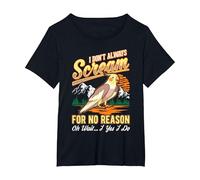 Pappagallo Calopsite Parrocchetto Maglietta, Donna Plus-Size, Nero, 1X