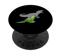 Pappagallo dal pelo giallo con T rex Shadow Bird Lovers PopSockets PopGrip Adesivo